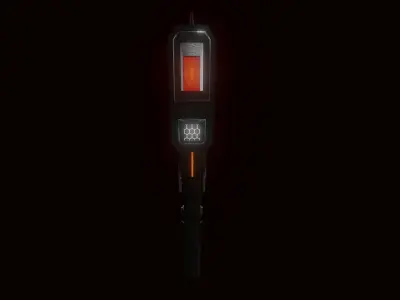 Scifi pistol Lowpoly Low-poly 3D model
