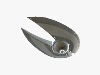 Alien Spaceship UFO I01 Steel - Sci Fi Spacecraft Design Low-poly 3D model