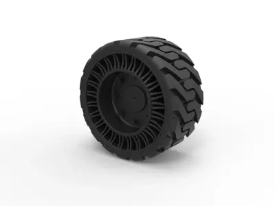 Twheel version 2 from Front loader 3D print model