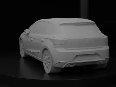 SEAT Ibiza 2023 Realistic Car Model High Detail 3D Print File 3D print model