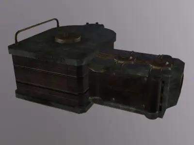 OilRig Machine Low-poly 3D model