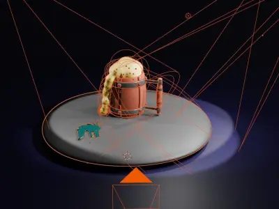 Viking Glass Animation 3D model