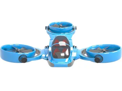 Electric Aircraft Low-poly 3D model