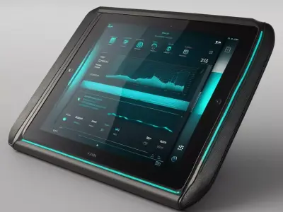 Futuristic Glowing Data Tablet 3D model