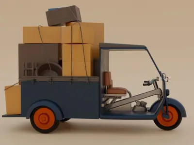 Rickshaw 3D model