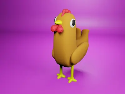 3D Cute Chicken Model - 3D Model For Cartoons - Chicken Model 3D 3D model