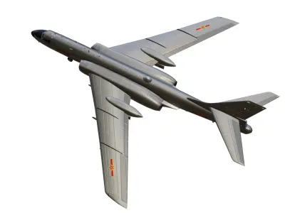 Xian-H6 bomber Low-poly 3D model