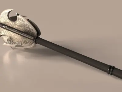 Engraved Mace 3D model