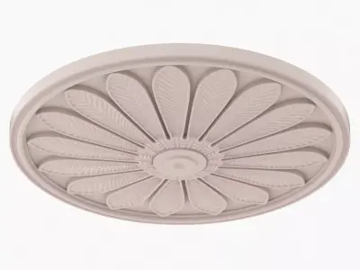 Classic Ceiling Medallion 48 Free low-poly 3D model