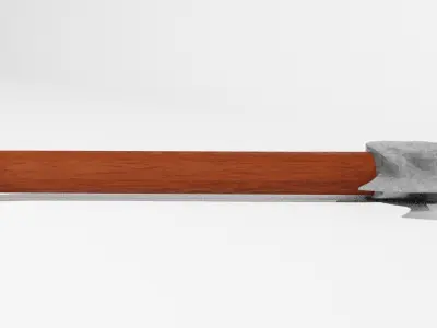 Axe with metal head and wooden handle Free low-poly 3D model
