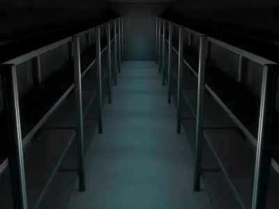  Empty  Storage Room 3D model