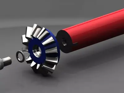 Bevel gear 3D model by prithvirajpshetty