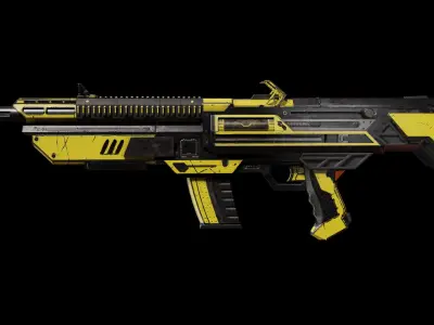 Sci-fi Rifle  Low-poly 3D model