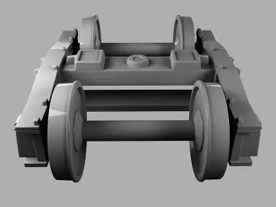 Train Bogie High Poly 3D model