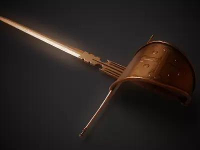 Musketeer Main Gauche Low-poly 3D model