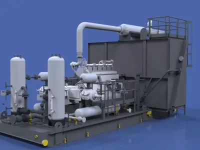 3d compressor gas Free 3D model