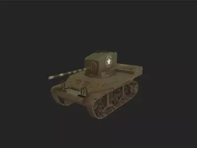 WW2 concept mini tank Low-poly 3D model