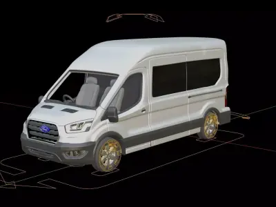 Ford Transit Passenger Van 3D model