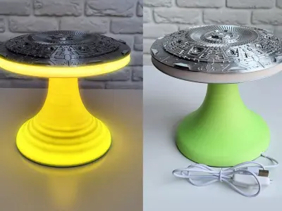 UFO LED Lamp Flying Saucer Sci-Fi Night Light 3D print model