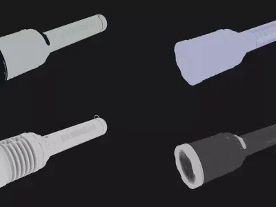 Sci-Fi Flashlight Low-poly 3D model purchase