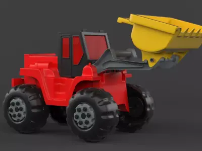 Toy Bulldozer 3D model from CGTrader