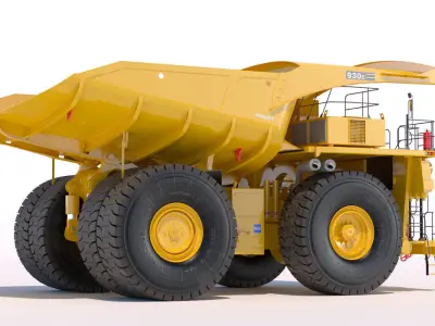 Rigid Dump Truck Komatsu 930E PBR 3D model