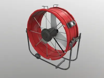 Industrial fan Low-poly 3D model buy