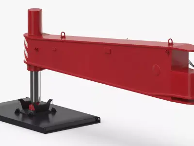 Crane Outrigger Large 01 Red 3D model