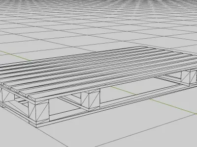 Pallet Low-poly 3D model buy
