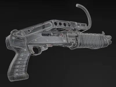 SPAS-12 Low-poly 3D model