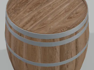Medium Toasted Burgundy Barrel 3D model
