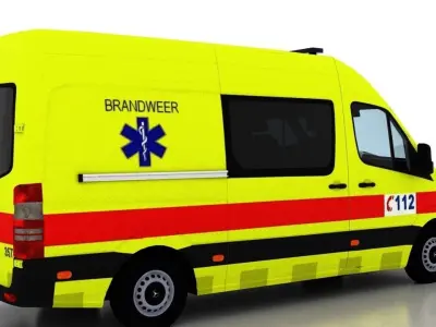 Mercedes Benz Sprinter L2H2 2015 Belgium Ambulance 3D model