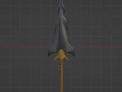 Heavy Long sword Low-poly 3D model