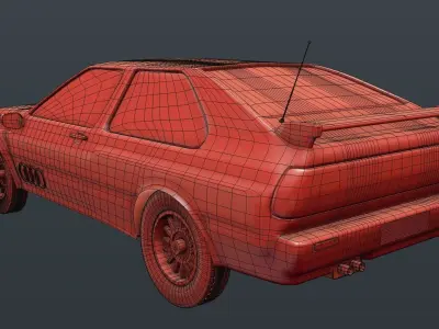 Audi Quattro 1980  Free 3D model