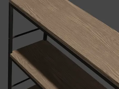 Four-layer industrial wind iron frame Free 3D model