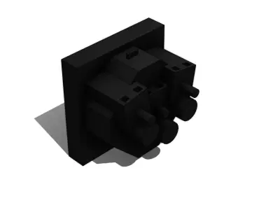 Inserto de Tomada Weidmuller IE FCI PWB CH Socket Insert 3D model