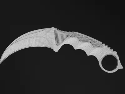Karambit Knife 3D model 2