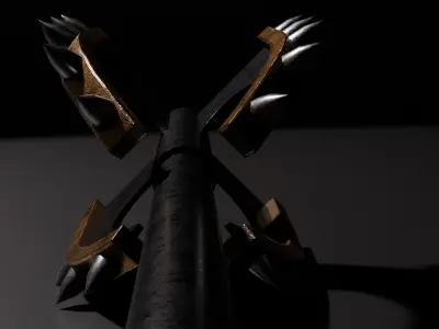 Steel mace Low-poly 3D model