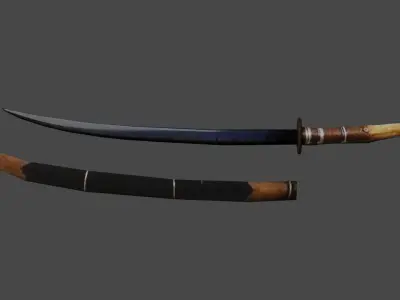 Kiem nguoi Kinh Japanese Jokoto Low-poly 3D model
