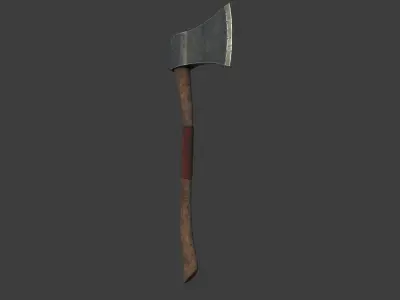 Low Poly Game Ready Axe Low-poly 3D model