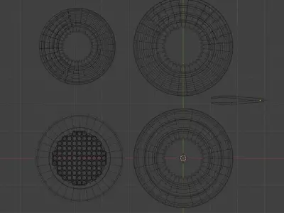 Gold pan set 3D model