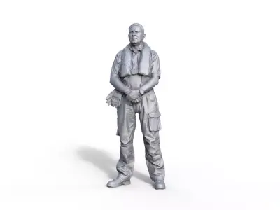 Figure Wolfgang for rescue cruiser Bedrnhard Gruben ship model 3D print model