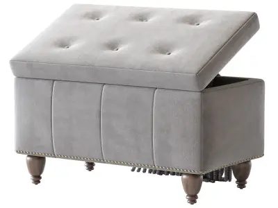 Copper Grove Bunlap Upholstered Storage Bench 3D model