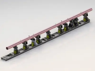 Live rolls for tubes  3D model