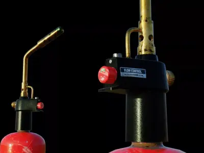 propane torch Low-poly 3D model