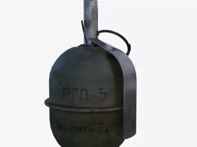 RGD-5 old grenade Low-poly 3D model