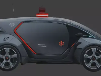 Cyberpunk Medical Response Car 3D Model Low-poly 3D model