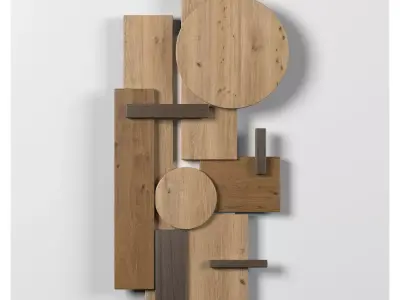 Wall shapes Decoration - Wood - 40x90 - Collection - Part 3 3D model