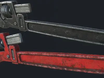 Old Wrench PBR 3D model