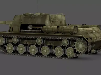  ISU-152 3D Model Low-poly 3D model